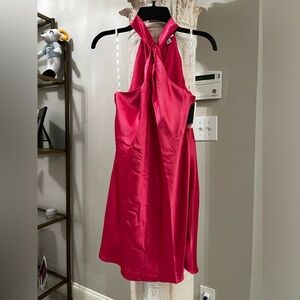 Bar III Macy’s hot pink slip dress